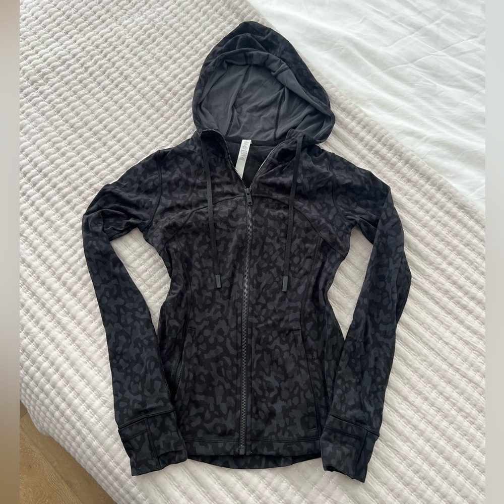 Lululemon Hooded Leopard Define Nulu Scuba Jacket